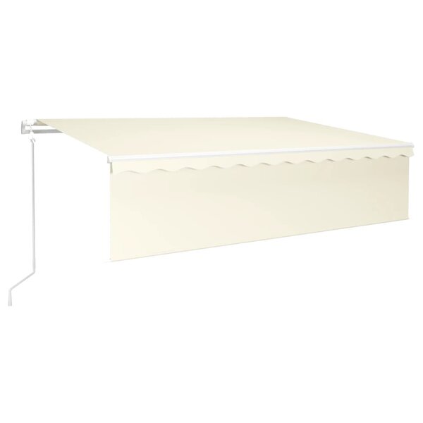 vidaXL Auvent automatique rétractable avec store 6x3 m Crème
