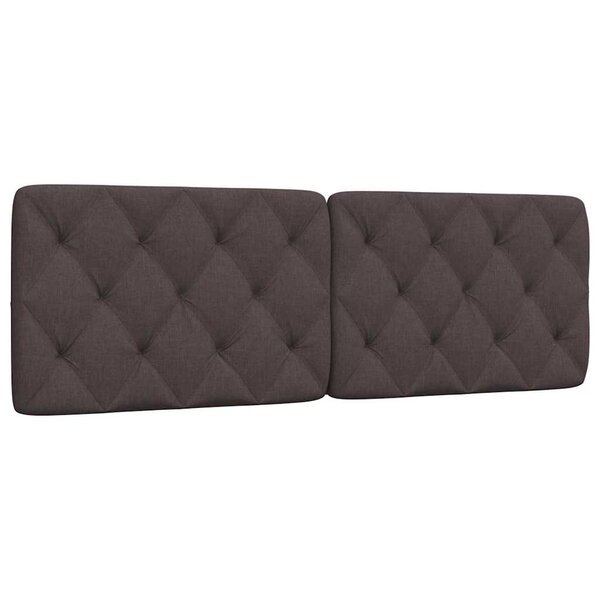 vidaXL Coussin de tête de lit marron foncé 160 cm tissu
