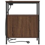 vidaXL Cabinet de chevet Chêne brun 30 x 48 x 61 cm Bois d'ingénierie