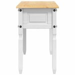 vidaXL Table d'appoint avec tiroir Blanc 115 x 46 x 73 cm Pin massif