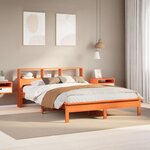 vidaXL Cadre de lit sans matelas cire marron 140x200cm bois pin massif
