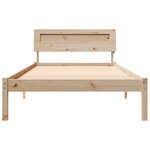 vidaXL Cadre de lit Marron 75 x 190 cm Bois massif en pin
