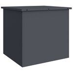 vidaXL Boîte de Rangement Extérieure Anthracite 55 x 50.5 x 50 cm