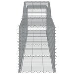 vidaXL Paniers à gabions arqués 7 Pièces 400x50x60/80 cm Fer galvanisé