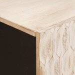 vidaXL Meuble TV avec étagère Finition Lavage Blanc 105 x 33 x 46 cm