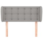 vidaXL Tête de lit avec oreilles Gris clair 83x23x78/88 cm Tissu