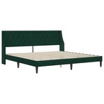 vidaXL Cadre de lit avec matelas Vert foncé 200 x 200 cm Velours