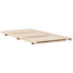 vidaXL Cadre de lit surélevé Marron 100 x 200 cm Bois massif en pin