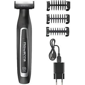 Rowenta tondeuse barbe 3 en 1 forever sharp taille  stylise  rase - tete amovible - autonomie 120 min - wet & dry - noir