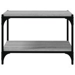 vidaXL Meuble TV Sonoma gris 60x33x41 cm Bois d'ingénierie et acier