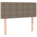 vidaXL Sommier à lattes de lit matelas et LED taupe 120x190 cm tissu