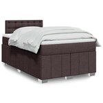 vidaXL Sommier à lattes de lit avec matelas Marron foncé 120x200 cm