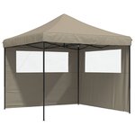 vidaXL Tente de fête 292 x 292 x 315 cm Taupe Tissu Oxford