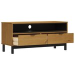 vidaXL Meuble TV FLAM 110x40x50 cm bois massif de pin