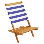 vidaXL Chaises de jardin pliantes lot de 4 tissu et bois massif