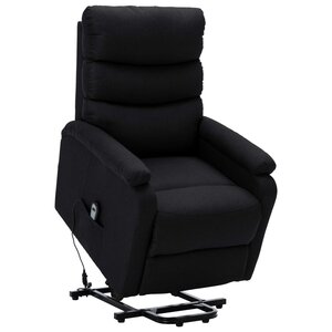 vidaXL Fauteuil Noir Tissu