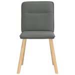 vidaXL Chaises à manger lot de 6 gris foncé tissu