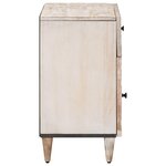 vidaXL Armoire de lit Blanc 50 x 33 x 60 cm Bois de mangue massif