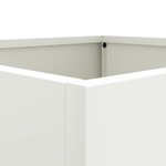 vidaXL Jardinière blanc 42x40x39 cm acier laminé à froid