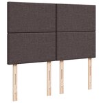 vidaXL Sommier à lattes de lit avec matelas Marron foncé 140x190 cm