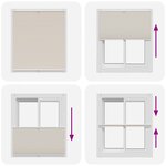 vidaXL Store plissé 110x125 cm Crème