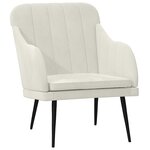 vidaXL Fauteuil Crème 63x76x80 cm Velours
