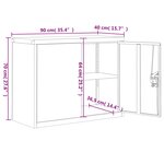 vidaXL Classeur gris clair 90x40x110 cm acier