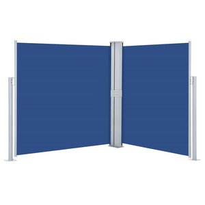 vidaXL Auvent latéral rétractable Bleu 160 x 600 cm