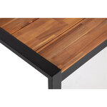 Table restaurant en acier & acacia - bolero -  -  1800x900x740mm