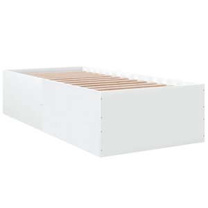 vidaXL Cadre de lit blanc 90x200 cm bois d'ingénierie