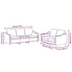 vidaXL Ensemble de canapés 2 Pièces avec coussins jaune clair tissu