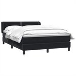vidaXL Sommier à lattes de lit avec matelas noir 140x210 cm velours