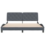 vidaXL Cadre de lit sans matelas gris foncé 180x200 cm velours