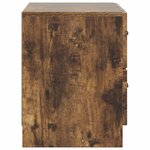vidaXL Cabinet de chevet avec tiroir Chêne fumé 62 x 34 5 x 44 5 cm