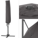 Tectake Parasol DARIA 300 cm - gris