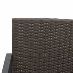 vidaXL Banc de jardin à 2 places avec coussins marron PP rotin