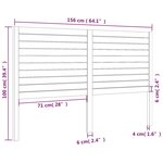vidaXL Tête de lit 156x4x100 cm Bois massif de pin