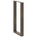 vidaXL Pieds de table de bar en U 2 pièces Acier naturel 50 x (90-91) cm Acier