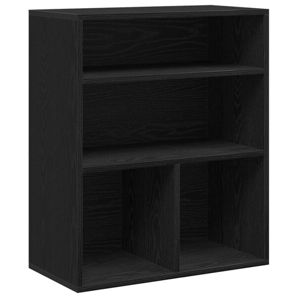 vidaXL Bibliothèque noir 60x30x71 5 cm bois d'ingénierie