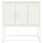 vidaXL Buffet haut blanc 100 5x39x107 cm acier