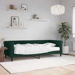 vidaXL Lit de jour avec matelas vert foncé 80x200 cm velours