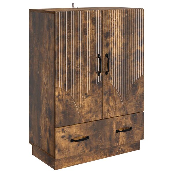 vidaXL Buffet Chêne fumé 66 x 34 5 x 92 cm Bois d'ingénierie