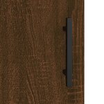 vidaXL Buffet haut Chêne marron 34 5x34x180 cm Bois d'ingénierie
