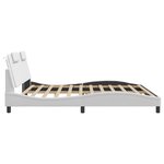 vidaXL Cadre de lit avec LED sans matelas blanc 200x200 cm