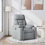vidaXL Fauteuil inclinable Gris clair Tissu