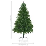 vidaXL Arbre de Noël artificiel pré-éclairé et boules 210 cm vert