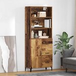 vidaXL Haut Armoire Bois Ancien 69 5 x 34 x 180 cm Bois d'ingénierie