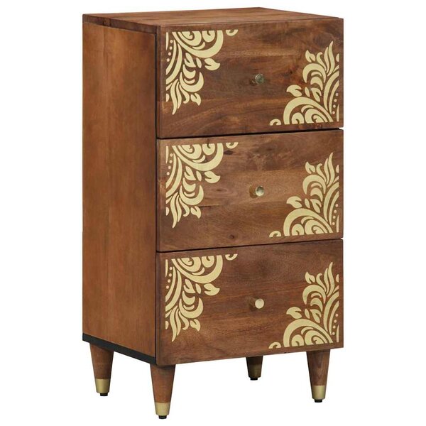 vidaXL Buffet avec tiroir Marron 40 x 33 x 75 cm Bois de mangue massif