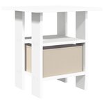 vidaXL Table de chevet Blanc 41 x 40 x 45 cm Bois d'ingénierie