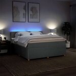 vidaXL Sommier à lattes de lit avec matelas Gris foncé 180x200cm Tissu